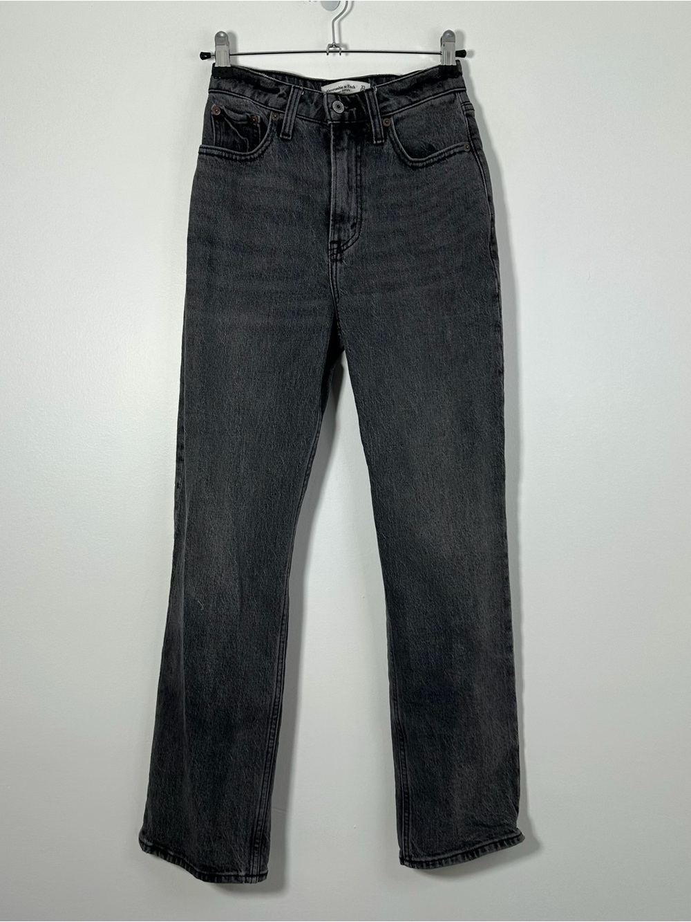 Abercrombie Curve Love Vintage Straight High Rise Jeans Women’s 23 Black